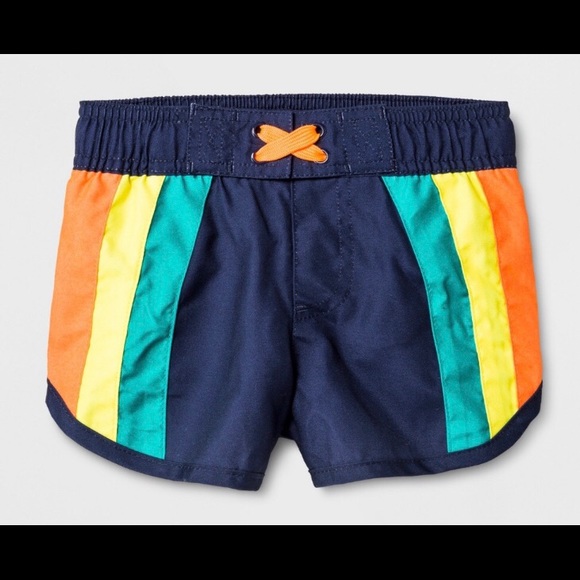 Cat & Jack Other - Baby Boys Solid Stripes Swim Trunks - Cat & Jack